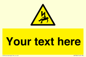 Custom Warning danger of death by electrocution